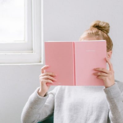 Woman reading book