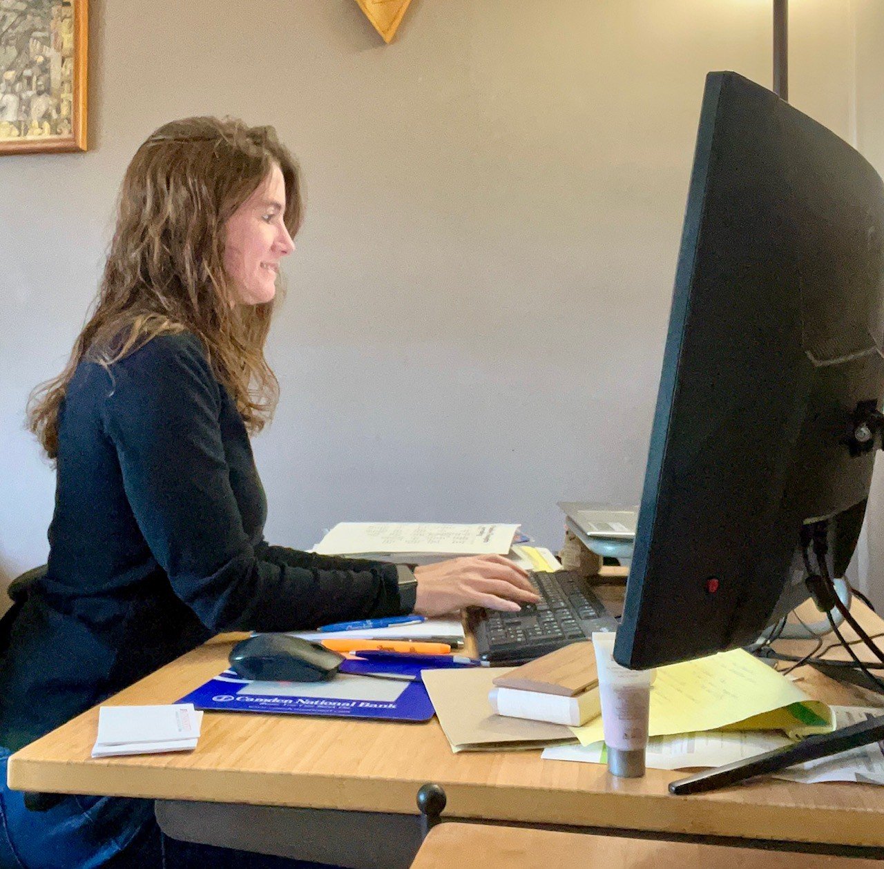 Me working on the computer.